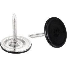 40Pcs Upholstery Tacks, 11mmx13mm Flat Head Decorative Furniture Nails Thumb Tack for Furniture Sofa Headboards, Black