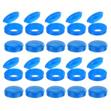 100Pcs Blue Screw Cap Covers, PVC Hinged Screw Cover Caps, 13.5mm x 5.3mm, Round Head, 10mm Dia