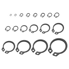 315 Pcs External Retaining Rings, 18 Sizes 65Mn Carbon Steel External Circlip Snap Rings Assortment Kits Round Wire Snap Rings for Valves Electrical A