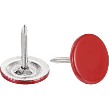 40Pcs Upholstery Tacks, 11mmx13mm Flat Head Decorative Furniture Nails Thumb Tack for Furniture Sofa Headboards, Red