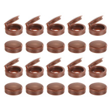 100Pcs Screw Caps, 4.5mm/0.18" ID Screw Snap Covers Washer Flip, PVC Hinged Screw Cover Caps for Covering Screw Heads(Dark Brown)