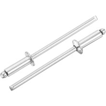 120Pcs 1/8" x 3/8" 304 Stainless Steel Dome-Head Blind Rivets, Open-End Type Blind Rivets for DIY, Sheet Metal, Automotive Repairs, Furniture, Boat, a