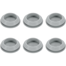 6pcs Hole Plug 1-3/8 Inch (35mm) Button Plugs Fit for 30-33mm Hole, Snap in Locking Hole Tube Plug Gel Tube Waterproof Plug Tube Plug, Grey