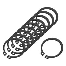 30 Pcs External Retaining Rings, 41.1mm 65Mn Carbon Steel, External Circlip Snap Rings Round Wire Snap Rings for Valves Electrical Appliances, Silver