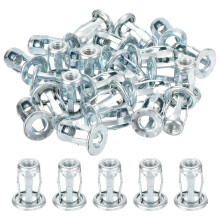 25Pcs Multi-Grip Rivet Jack Nut, M5-0.8 Petal Carbon Steel Thread Zinc Finish Blind for Plastic Pressboard Hardboard Door Anchors Aluminium cladding S