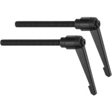 2Pcs M10 x 100mm Adjustable Knobs Handle Male Thread Push Button Ratchet Quick Release Locking Rotating Bolt for Lathe Machinery, Black