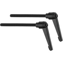 2Pcs M8 x 100mm Adjustable Knobs Handle Male Thread Push Button Ratchet Quick Release Locking Rotating Bolt for Lathe Machinery, Black