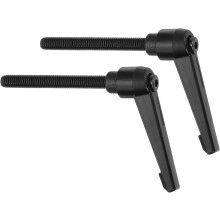 2Pcs M8 x 70mm Adjustable Knobs Handle Male Thread Push Button Ratchet Quick Release Locking Rotating Bolt for Lathe Machinery, Black