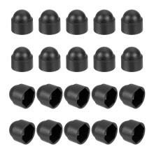 Nut Protection Cap, 20Pcs M10x17x20mm - Plastic Hexagonal Screw Protection Cap, Dome Acorn Hex Head Bolt Covers, Waterproof Decorative Cap (Black)