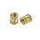 M2.5 x 4mm(L) x 3.5mm(OD) Female Thread Brass Knurled Threaded Insert Embedment Nuts, 80Pcs 1