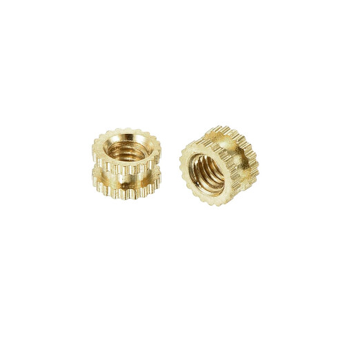 M3 x 3mm(L) x 5mm(OD) Female Thread Brass Knurled Threaded Insert Embedment Nuts, 180Pcs