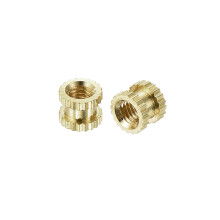 M3 x 4mm(L) x 5mm(OD) Female Thread Brass Knurled Threaded Insert Embedment Nuts, 180Pcs