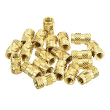 Knurled Insert Nuts, 150Pcs M4 x 10mm L x 6mm OD 3D Printing Brass Nuts Female Threaded Inserts Brass Heat Set Insert Embedment Nut