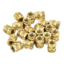 Knurled Insert Nuts, 80Pcs M4 x 7mm L x 6mm OD 3D Printing Brass Nuts Female Threaded Inserts Brass Heat Set Insert Embedment Nut
