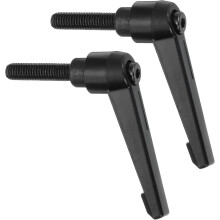 2Pcs M8 x 32mm Adjustable Knobs Handle Male Thread Push Button Ratchet Quick Release Locking Rotating Bolt for Lathe Machinery, Black