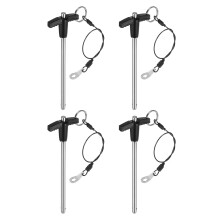 4Pcs T Handle Lock Pins, 6mm x 90mm Usage Length Stainless Steel Push-Button Quick Release Pin