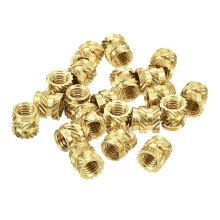 Knurled Insert Nuts, 180Pcs M4 x 6mm L x 6mm OD 3D Printing Brass Nuts Female Threaded Inserts Brass Heat Set Insert Embedment Nut