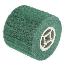 120x100x19mm 800 Grit Non-Woven Polishing Burnishing Wheel Nylon Wire Drawing Abrasive Flap Wheel for Surface Treatment Stainless Steel Copper Aluminu