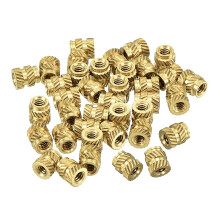 Knurled Insert Nuts, 150Pcs M2 x 4mm L x 3.5mm OD 3D Printing Brass Nuts Female Threaded Inserts Brass Heat Set Insert Embedment Nut
