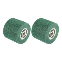 2pcs 120x100x19mm 800 Grit Non-Woven Polishing Burnishing Wheel Nylon Wire Drawing Abrasive Flap Wheel for Surface Treatment Stainless Steel Copper Al