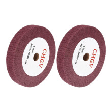 2pcs 150x25x20mm 320 Grit Non-Woven Polishing Burnishing Wheel Nylon Wire Drawing Abrasive Flap Wheel for Surface Treatment Stainless Steel Copper Alu