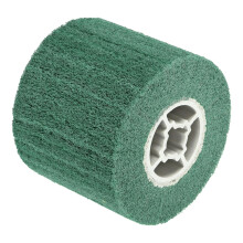 120x100x19mm 320 Grit Non-Woven Polishing Burnishing Wheel Nylon Wire Drawing Abrasive Flap Wheel for Surface Treatment Stainless Steel Copper Aluminu