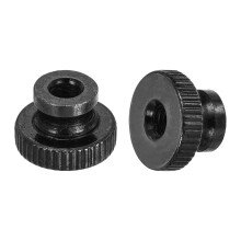 Knurled Thumb Nut, 20Pcs M5x0.8mm Iron Round Knobs Fasteners for 3D Printer Parts, Black