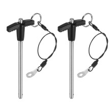 2Pcs T Handle Lock Pins, 6mm x 80mm Usage Length Stainless Steel Push-Button Quick Release Pin