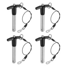 4Pcs T Handle Lock Pins, 12mm x 50mm Usage Length Stainless Steel Push-Button Quick Release Pin
