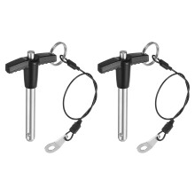 2Pcs T Handle Lock Pins, 8mm x 40mm Usage Length Stainless Steel Push-Button Quick Release Pin