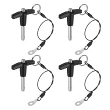 4Pcs T Handle Lock Pins, 6mm x 20mm Usage Length Stainless Steel Push-Button Quick Release Pin