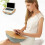 Lap Desk com Almofada Almofada PortáTil Mesa de Bambu para Laptop Pillow Lap Desk Mesa de Aprendizagem para Computador Notebook de 14 Polegadas D 2