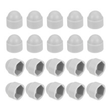 Nut Protection Cap, 20Pcs M8x13x15mm - Plastic Hexagonal Screw Protection Cap, Dome Acorn Hex Head Bolt Covers, Waterproof Decorative Cap (Grey)