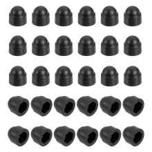 Nut Protection Cap, 30Pcs M3x6x9mm - Plastic Hexagonal Screw Protection Cap, Dome Acorn Hex Head Bolt Covers, Waterproof Decorative Cap (Black)