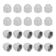 Nut Protection Cap, 20Pcs M12x19x23mm - Plastic Hexagonal Screw Protection Cap, Dome Acorn Hex Head Bolt Covers, Waterproof Decorative Cap (Grey)