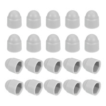 Nut Protection Cap, 20Pcs M6x10x14mm - Plastic Hexagonal Screw Protection Cap, Dome Acorn Hex Head Bolt Covers, Waterproof Decorative Cap (Grey)