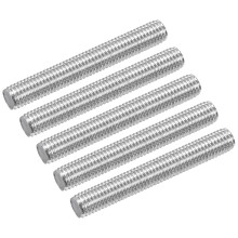 5Pcs M10 x 70mm Fully Threaded Rod 304 Stainless Steel Right Hand Threads Bar Studs for Anchors Bolts, Clamps, Hangers and U-Bolts, M10-1.5 Thread Pit