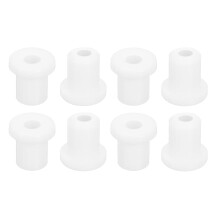 46Pcs Rubber Grommets 3/16"(5mm) Drill Hole, 1/8"(3mm) ID Hole Top Hat Grommet White Silicone Rubber Hole Plug Gasket for Wiring, Automotive