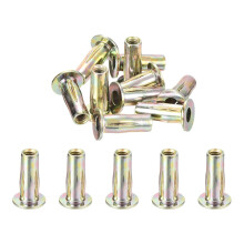 50Pcs Multi-Grip Rivet Nut, M4 Flat Head Carbon Steel Pre-Bulbed Shank Threaded Insert Nut with Zinc Plated Finish