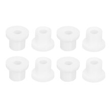 46Pcs Rubber Grommets 1/8"(3mm) Drill Hole, 1/16"(1.5mm) ID Hole Top Hat Grommet White Silicone Rubber Hole Plug Gasket for Wiring, Automotive