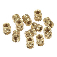 knurled Insert Nuts, 60Pcs M4 x 7mm L x 6mm OD 3D Printing Brass Nuts Female Threaded Inserts Brass Heat Set Insert Embedment Nut