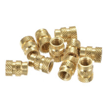 knurled Insert Nuts, 60Pcs M4 x 8mm L x 6mm OD 3D Printing Brass Nuts Female Threaded Inserts Brass Heat Set Insert Embedment Nut