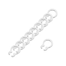 20 Pcs External Retaining Rings, 3.7mm 304 Stainless Steel External Circlip Snap Rings Round Wire Snap Rings for Valves Electrical Appliances, Silver