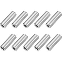 10 Pcs Stainless Steel Spacers, 6mm ID x 12mm OD x 35mmL 304 Stainless Steel Bushing Screw Standoff Unthreaded Round Spacer for 1/4" or M6 Screws Bolt