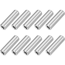 10 Pcs Stainless Steel Spacers, 3mm ID x 6mm OD x 20mmL 304 Stainless Steel Bushing Screw Standoff Unthreaded Round Spacer for 1/8" or M3 Screws Bolts
