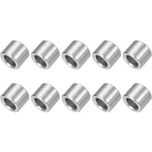 10 Pcs Stainless Steel Spacers, 6mm ID x 10mm OD x 8mmL 304 Stainless Steel Bushing Screw Standoff Unthreaded Round Spacer for 1/4" or M6 Screws Bolts