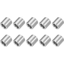 10 Pcs Stainless Steel Spacers, 6mm ID x 10mm OD x 10mmL 304 Stainless Steel Bushing Screw Standoff Unthreaded Round Spacer for 1/4" or M6 Screws Bolt