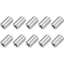 10 Pcs Stainless Steel Spacers, 3mm ID x 6mm OD x 10mmL 304 Stainless Steel Bushing Screw Standoff Unthreaded Round Spacer for 1/8" or M3 Screws Bolts