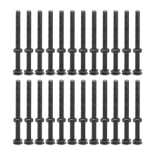 M6x90mm Square Neck Carriage Bolts with Nuts & Washers, 25Set 304 Stainless Steel Round Head Square Neck Coach Bolt Screws, Black