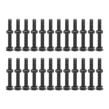M6x40mm Square Neck Carriage Bolts with Nuts & Washers, 50Set 304 Stainless Steel Round Head Square Neck Coach Bolt Screws, Black